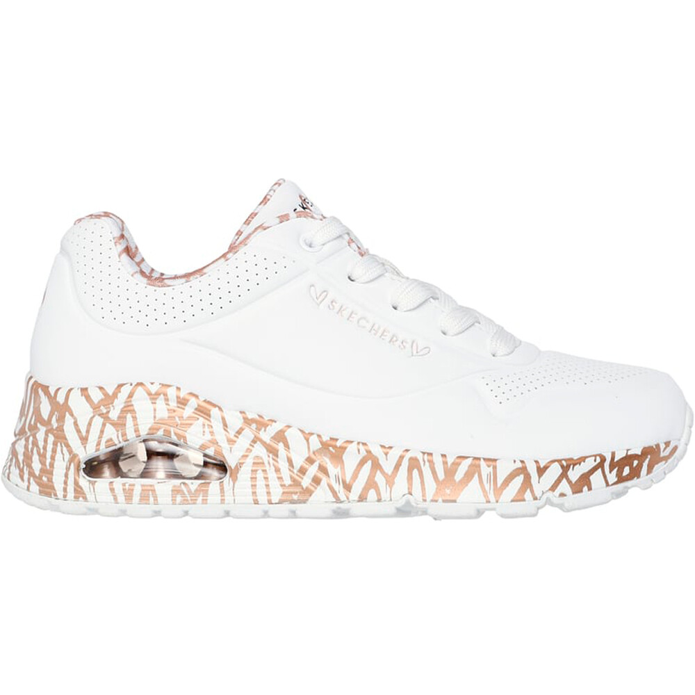 Uno - loving love zapatilla moda mujer Blanco (40)
