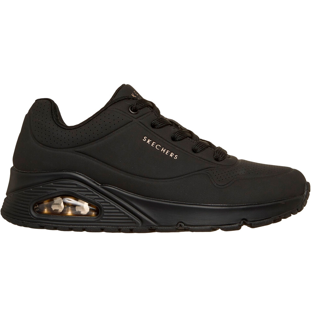 Uno zapatilla moda mujer Negro (36)