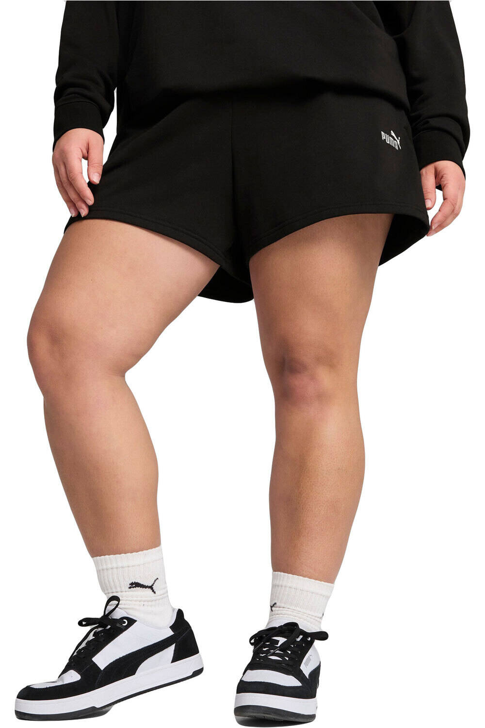 Essentials small no 1 logo pantalón corto deporte mujer Negro (M)