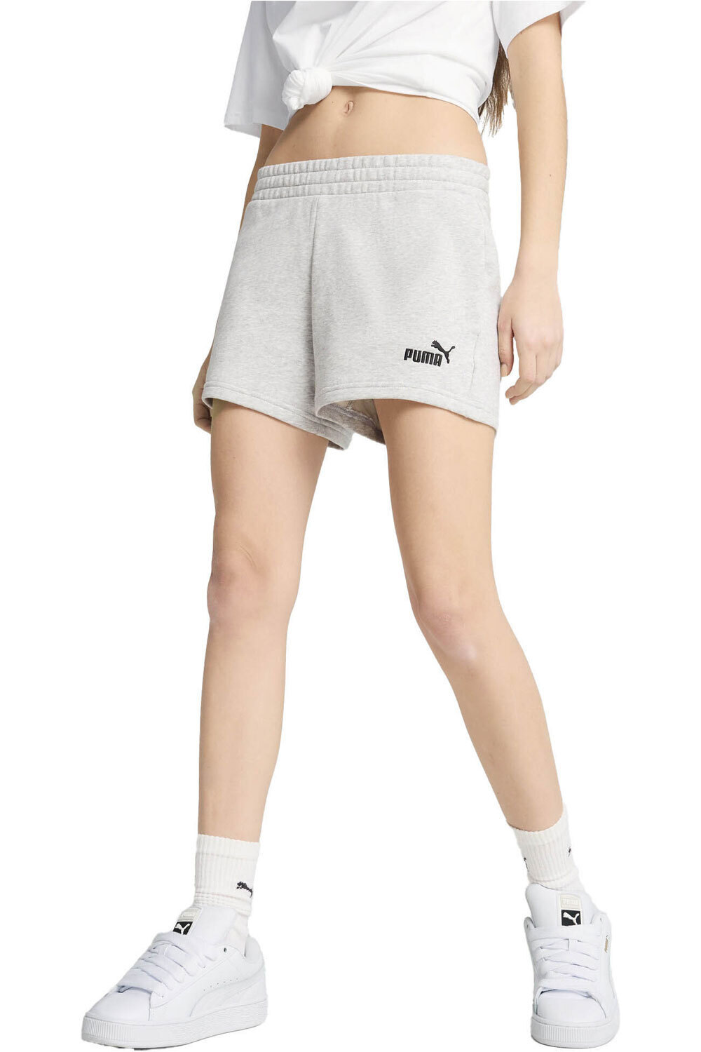 Essentials small logo pantalón corto deporte mujer Gris (M)