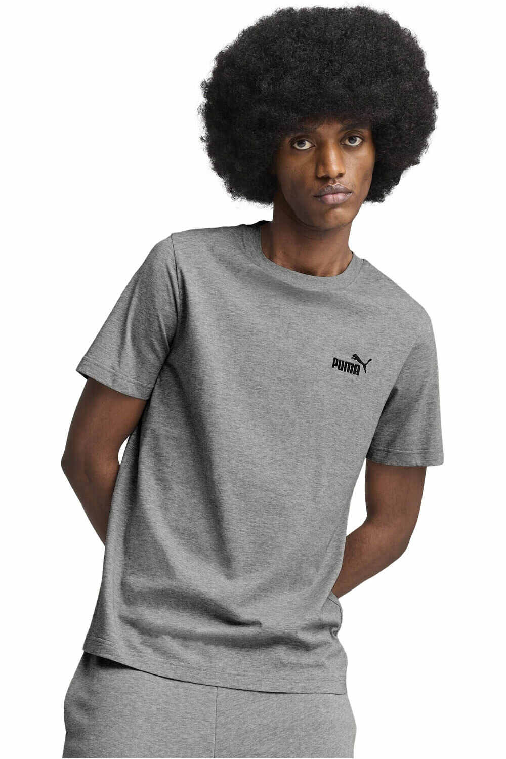 Essentials small logo camiseta manga corta hombre Gris (XL)