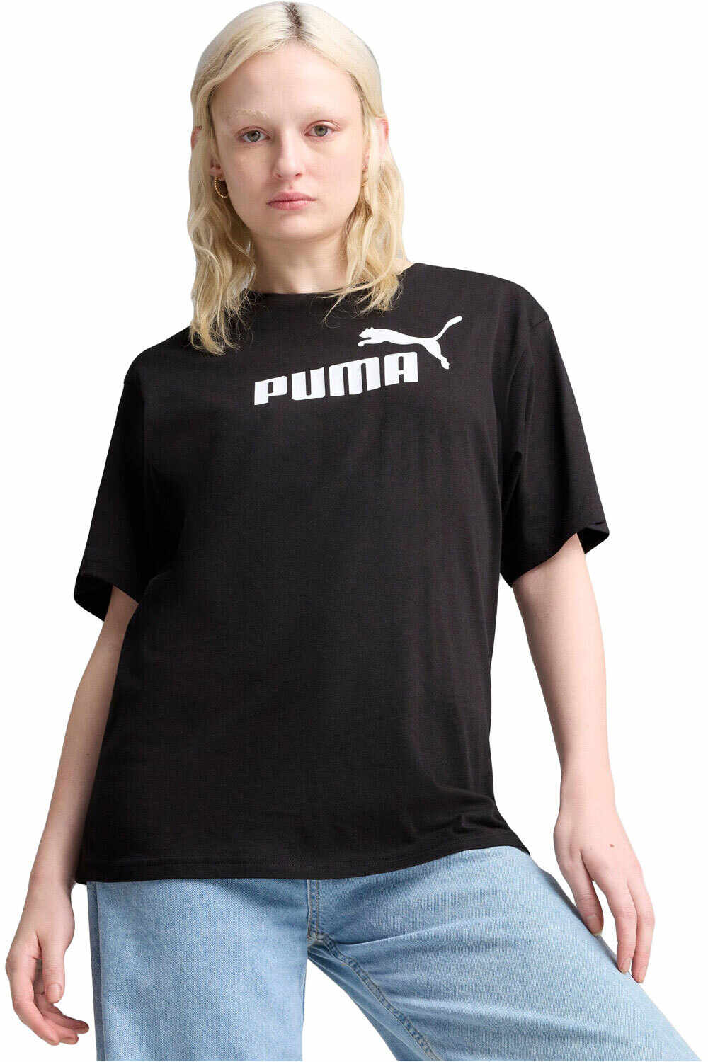Essentials logo camiseta manga corta mujer Negro (S)