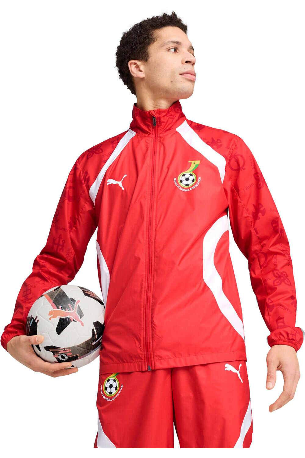Ghana 24/25 prematch sudadera entrenamiento fútbol Rojo (M)