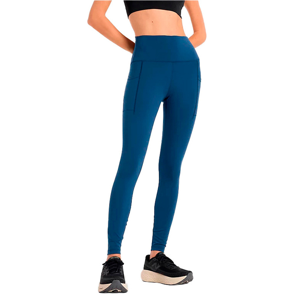 Sleek pocket high rise legging 27 malla larga running mujer Marino (XL)