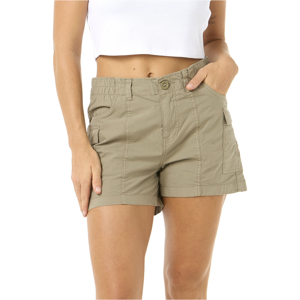 Cruisin cargo short pantalón corto deporte mujer Verde (M)