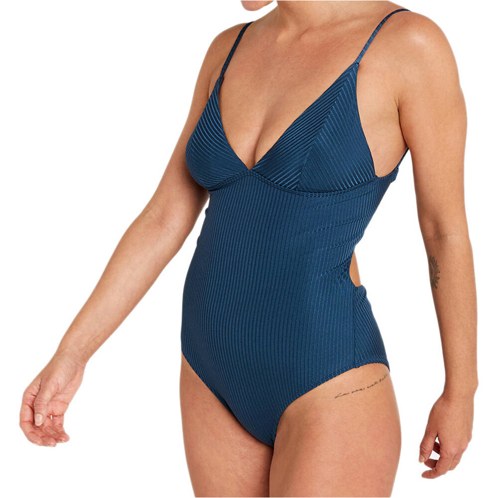 Modern ribe bañador natación mujer Azul (XXS)