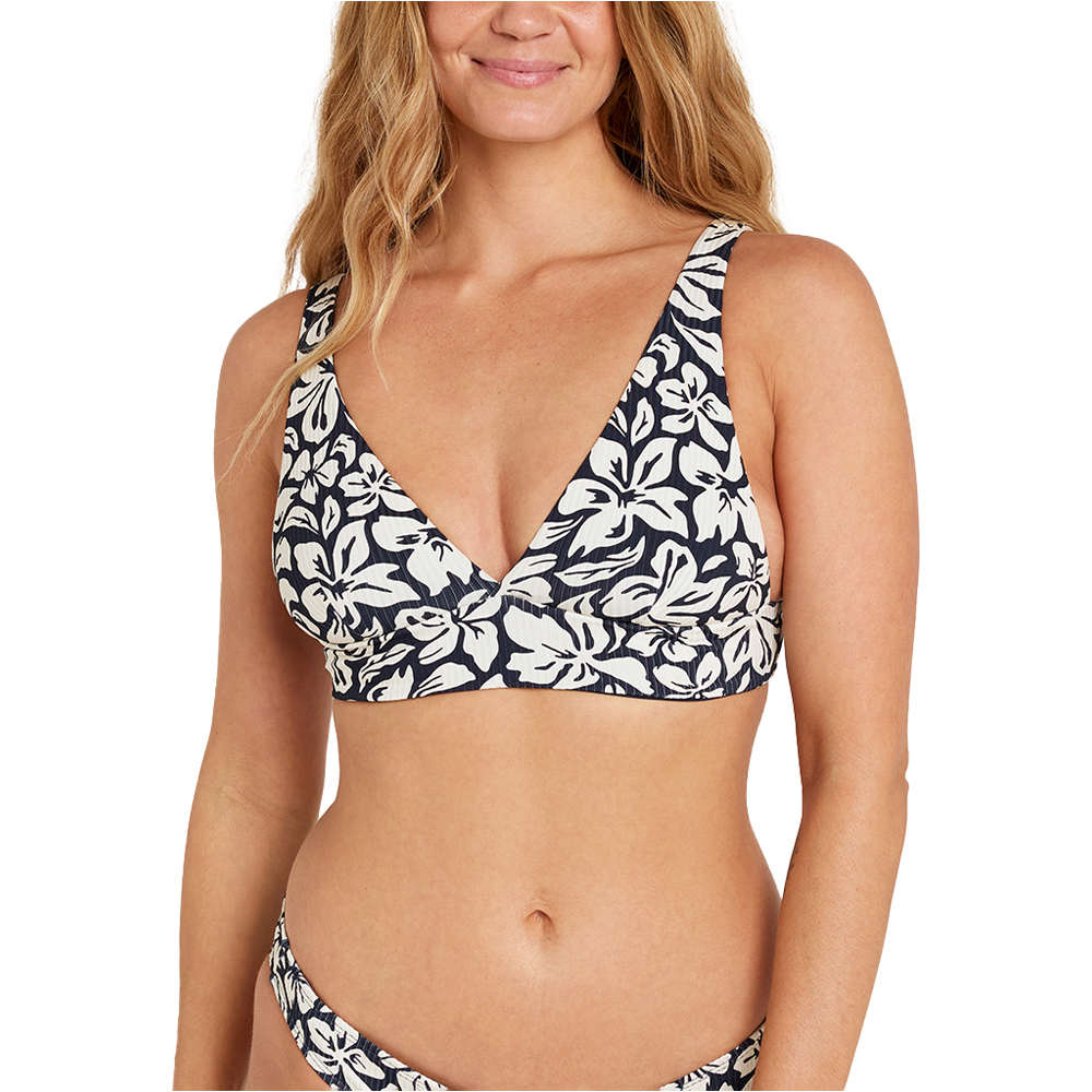 Las flores revo parte de arriba bikini Marino (L)