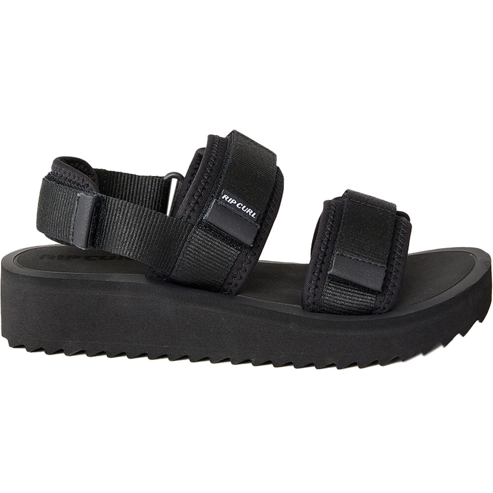 Newquay bloom chanclas mujer Negro (35)
