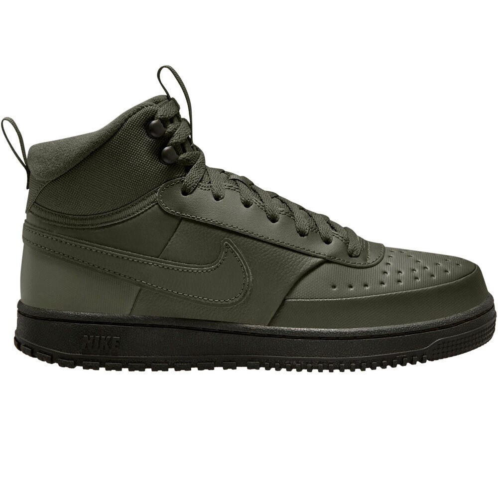 Court vision mid wntr zapatilla moda hombre Verde (45)