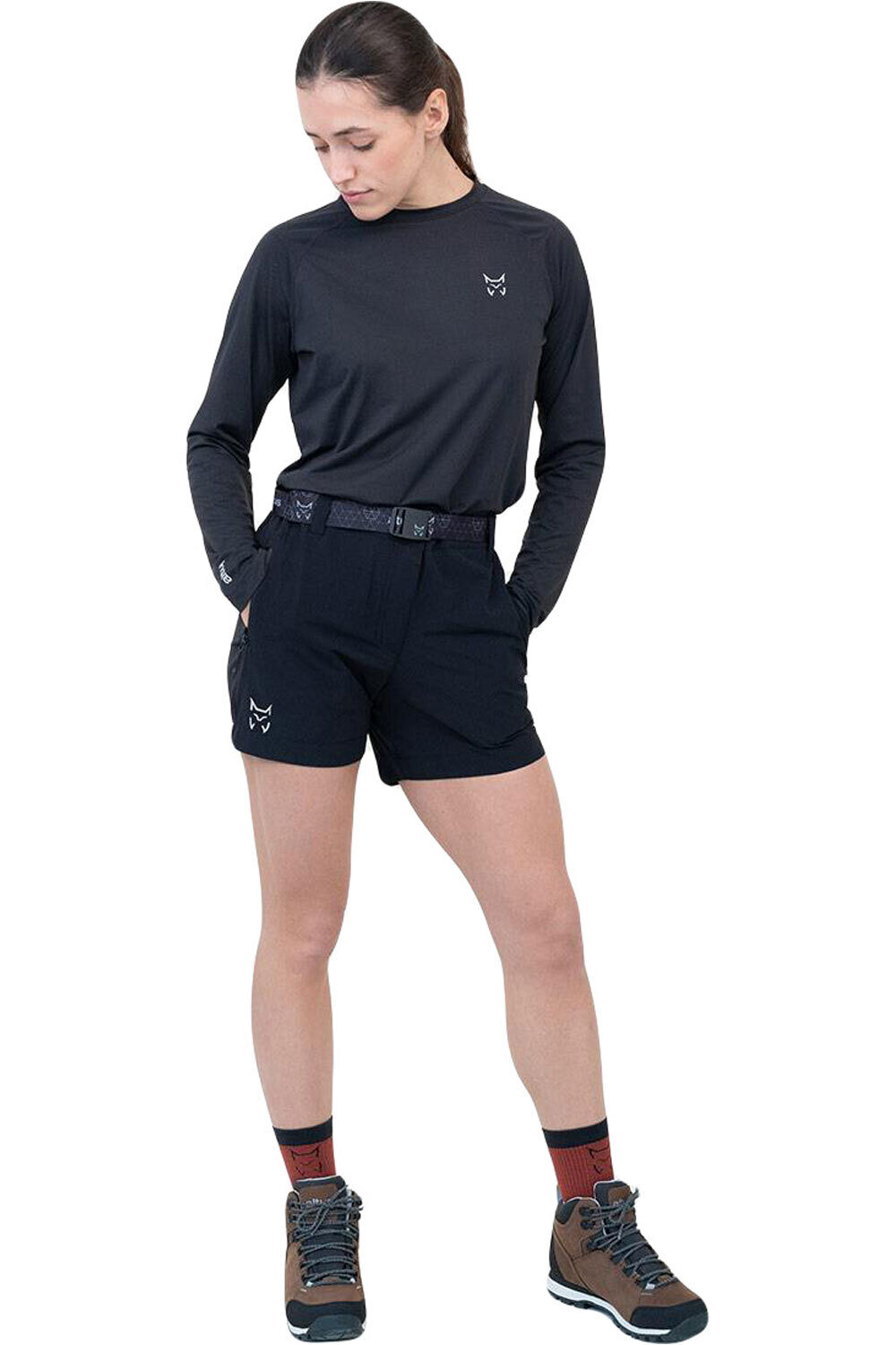 Isella w k30 camiseta montaña manga larga mujer Negro (S)