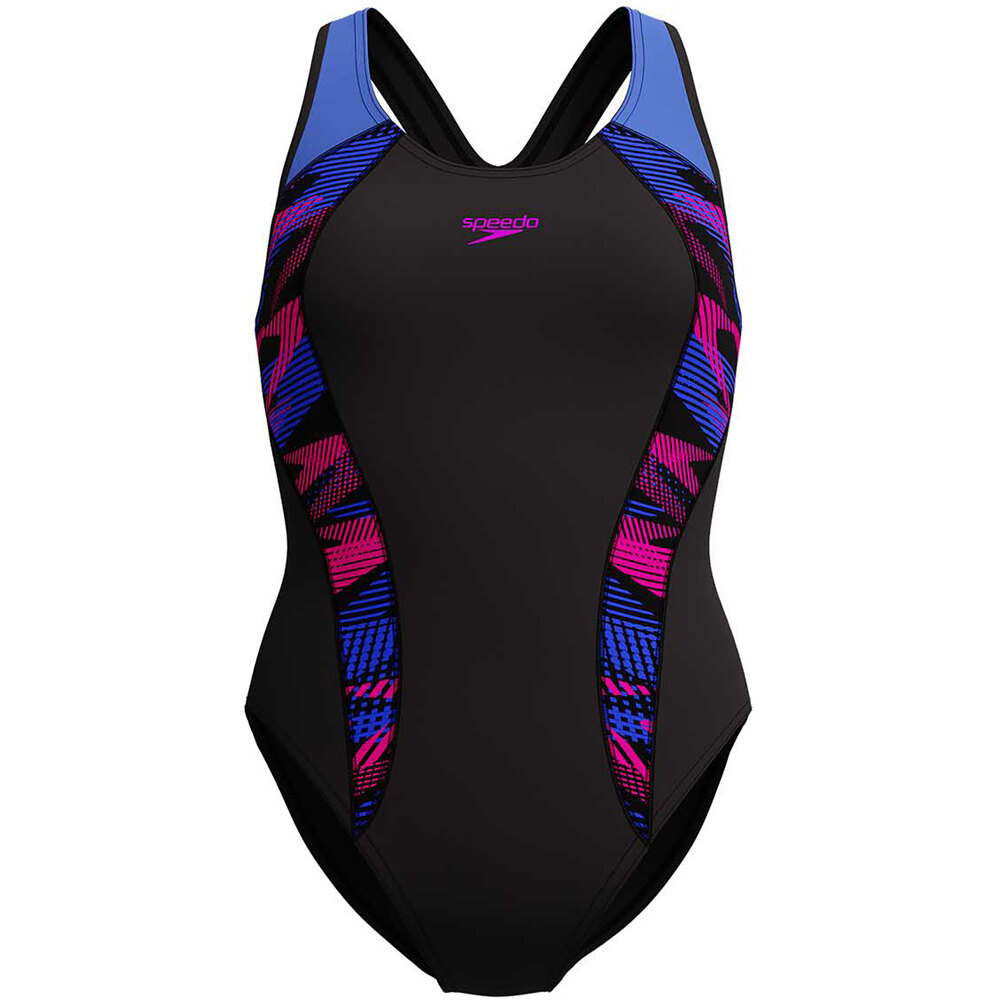 Placement laneback bañador natación mujer Negro (38)