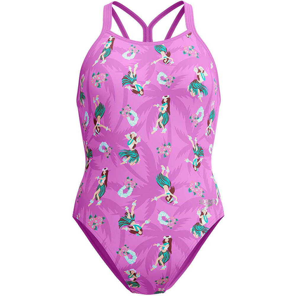 Speedo allover digital starback bañador natación mujer
