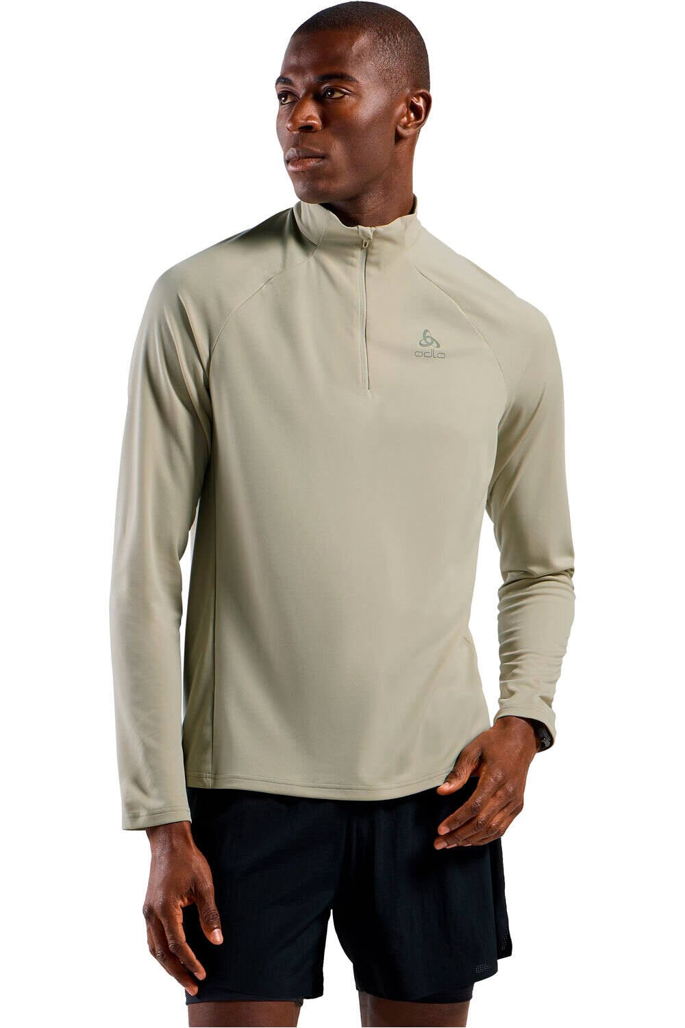 Essential camiseta técnica manga larga hombre Gris (L)
