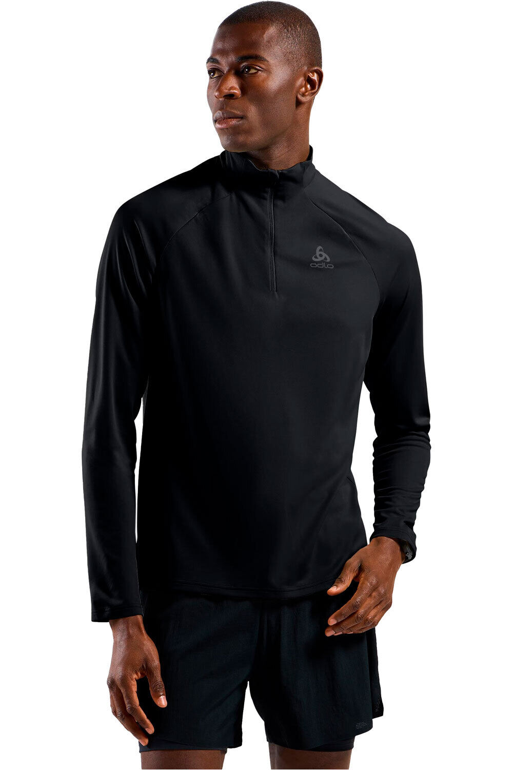 Essential camiseta técnica manga larga hombre Negro (XXL)