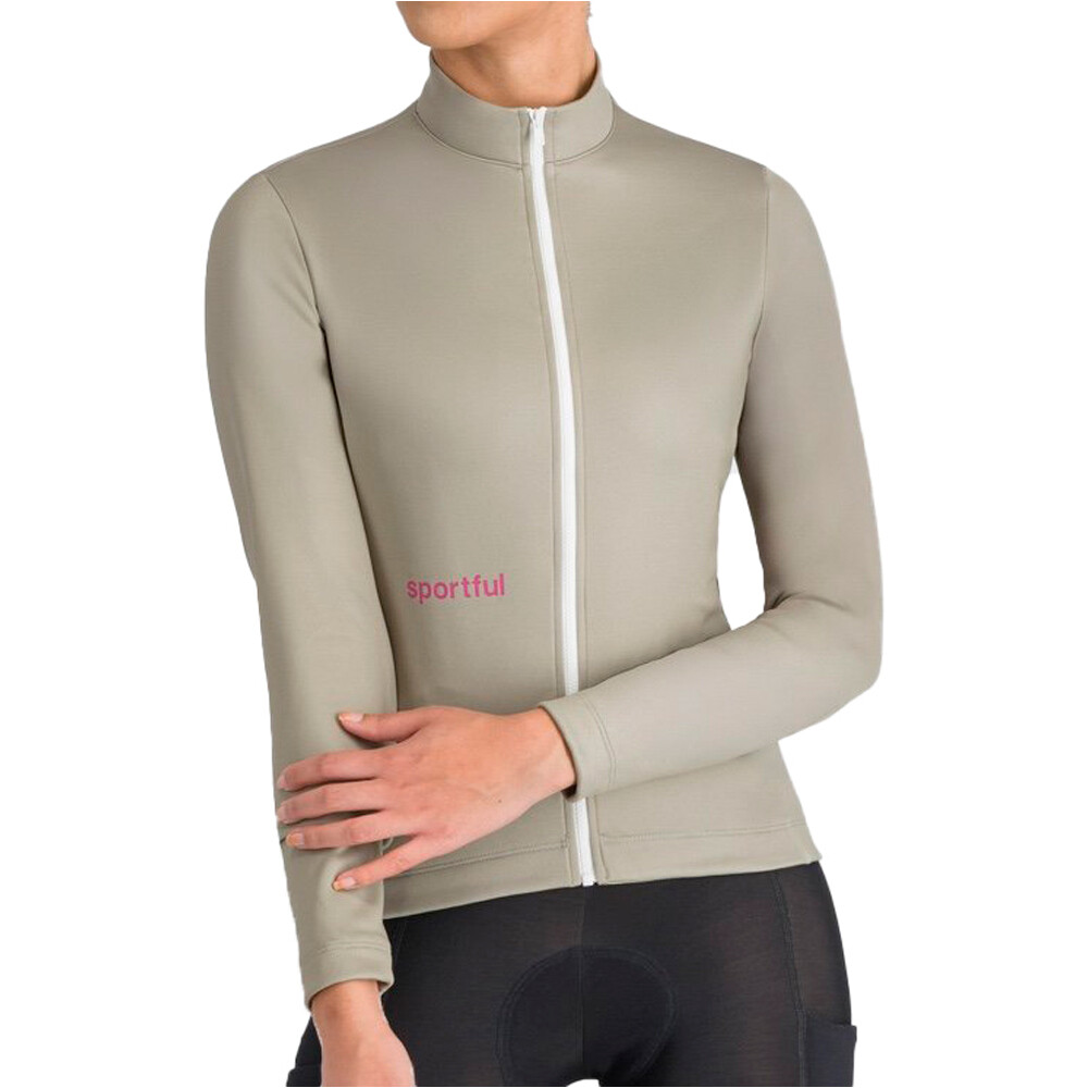 Classic thermal maillot manga larga mujer Verde (XL)