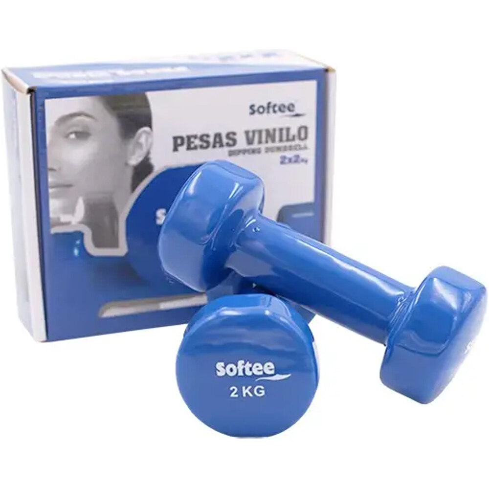 Softee juego pesas vinilo 2kg mancuernas