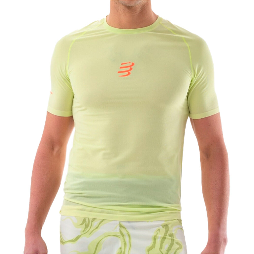 Trail racing camisetas trail running manga corta hombre Verde (XL)