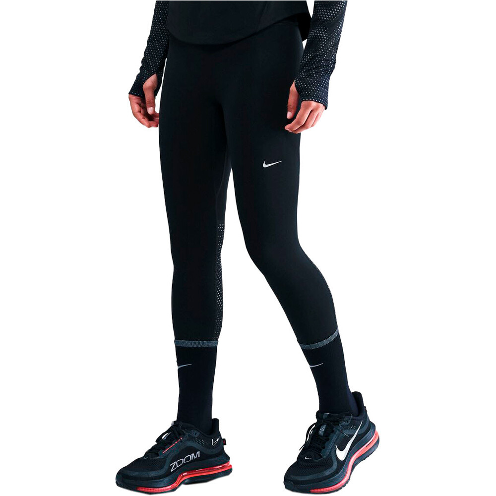 Dri-fit tempo malla larga running mujer Negro (XS)