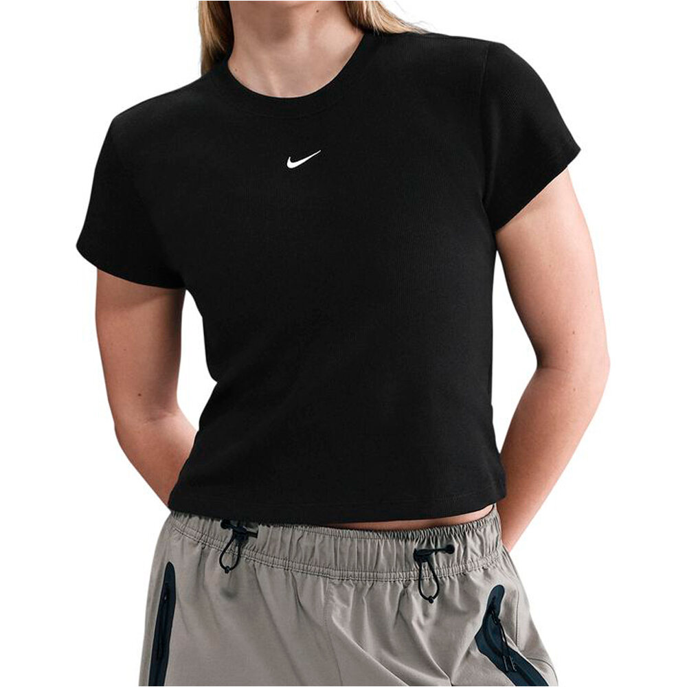 Sportswear camiseta manga corta mujer Negro (M)