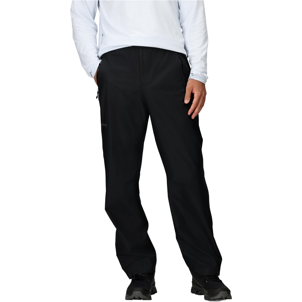 Minimalist pertex pantalón impermeable hombre Negro (XXL)