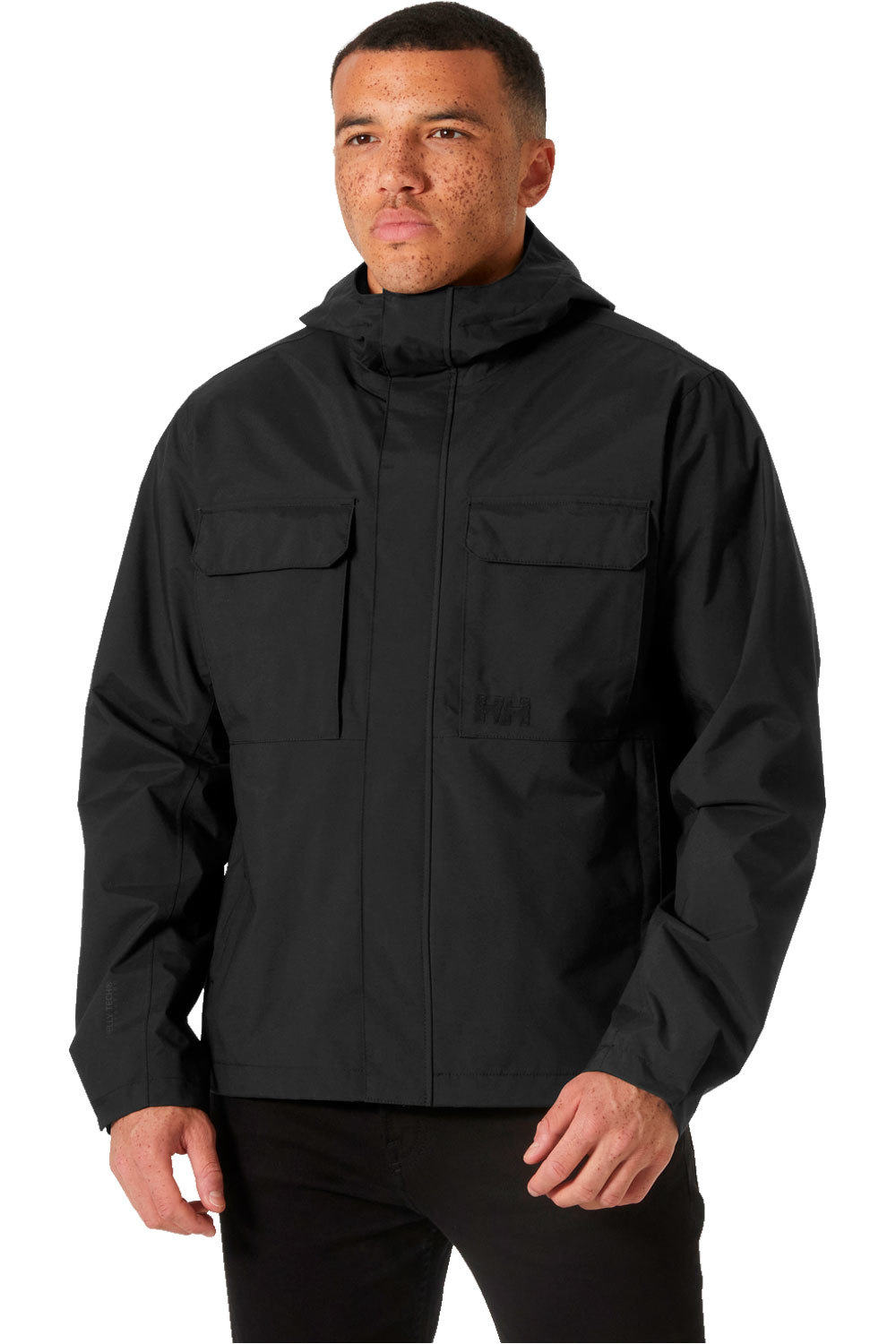 Escape rain chaqueta impermeable hombre Negro (L)