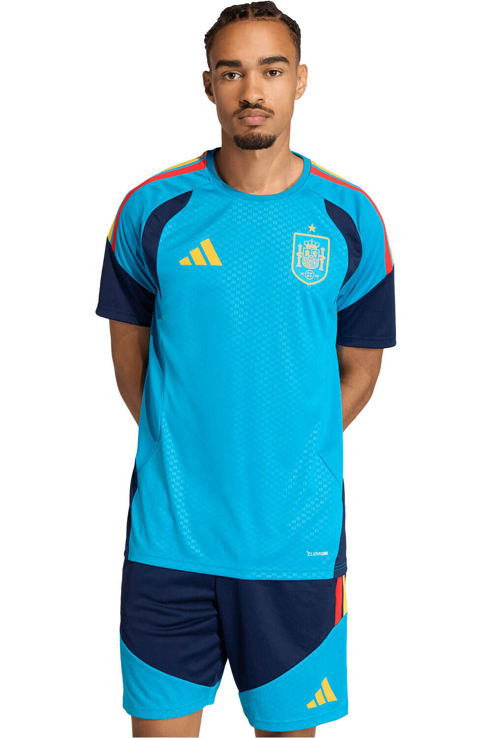 Espana mundial 2026 entrenamiento camiseta de fútbol oficiales Azul (L)
