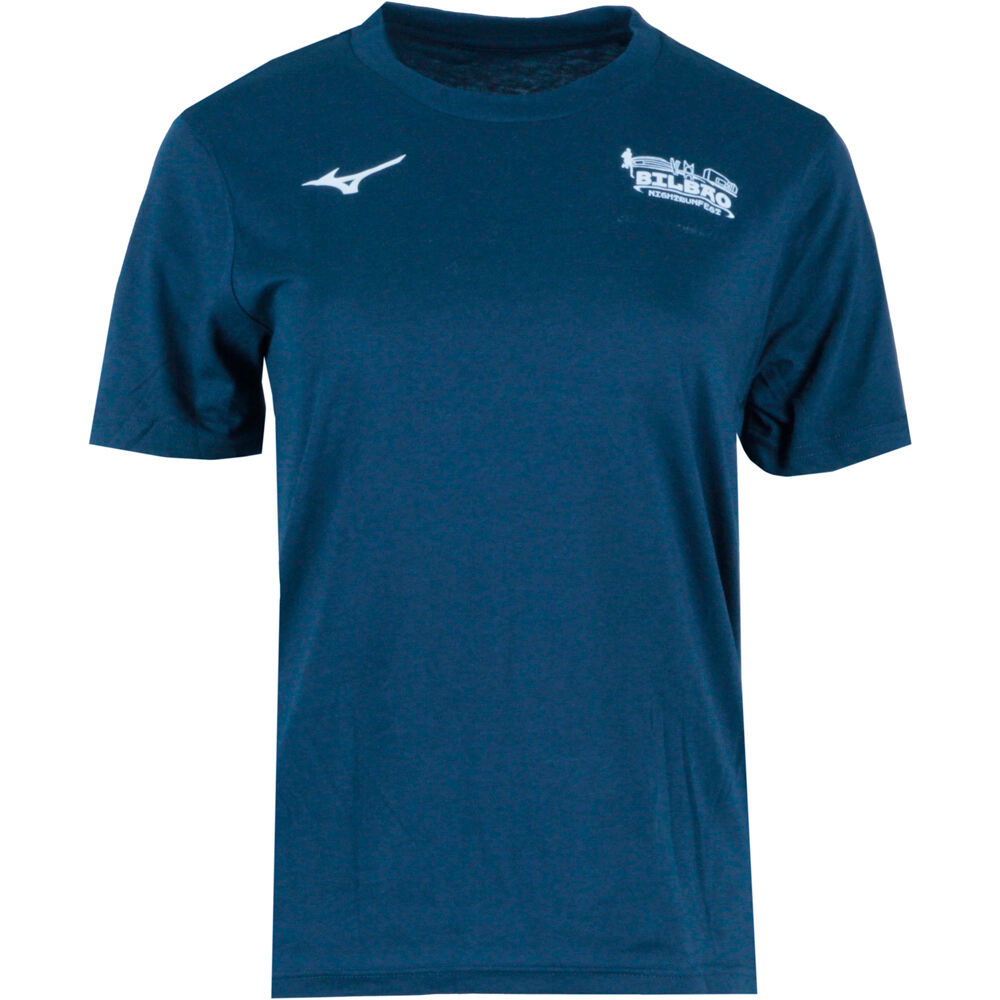 Mizuno bilbao night running fest merchandising camiseta entrenamiento manga corta mujer