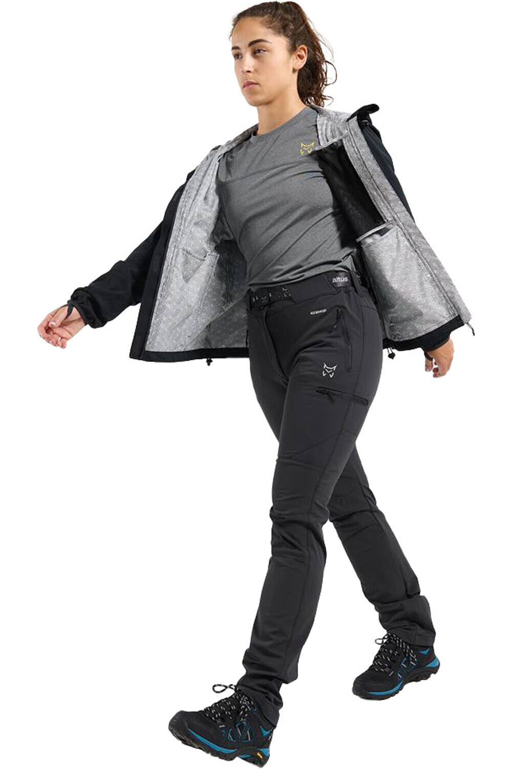 Krypton w j30 pantalón montaña mujer Gris (M)