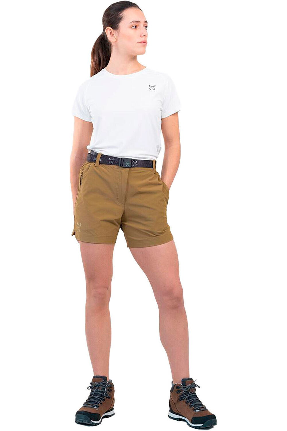 Kauri k30 pantalón corto montaña mujer Marron