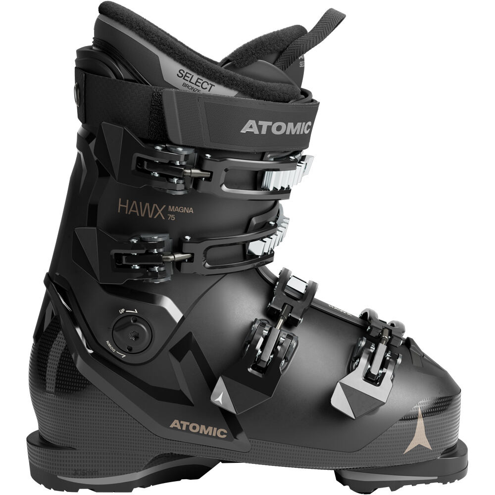 Atomic hawx magna 75 w black/gold/ botas de esquí mujer