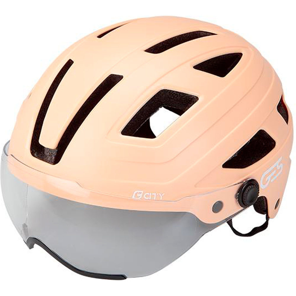 City con pantalla casco bicicleta Naranja (M)