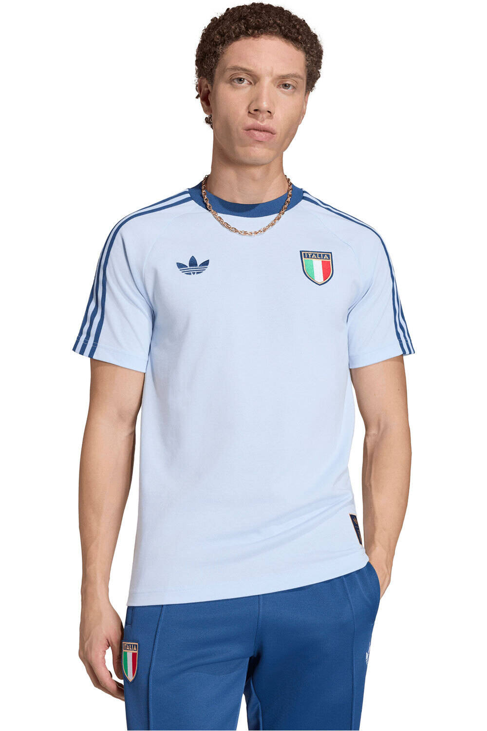 Italia camiseta manga corta hombre Azul (L)
