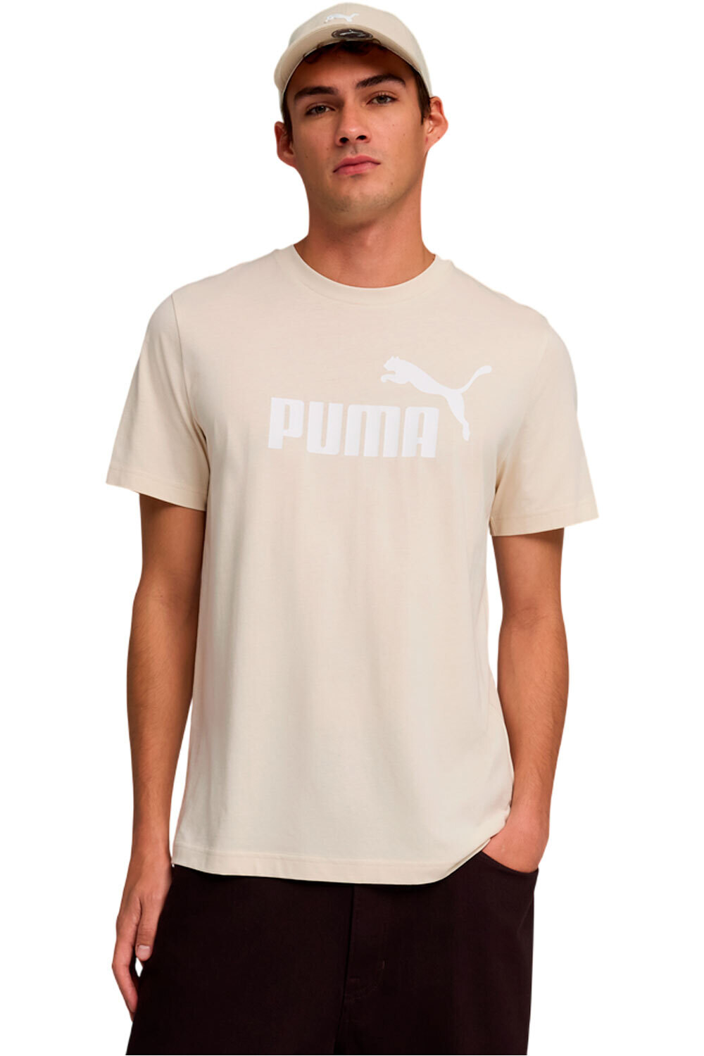 Essentials no1 logo camiseta manga corta hombre Beige (L)