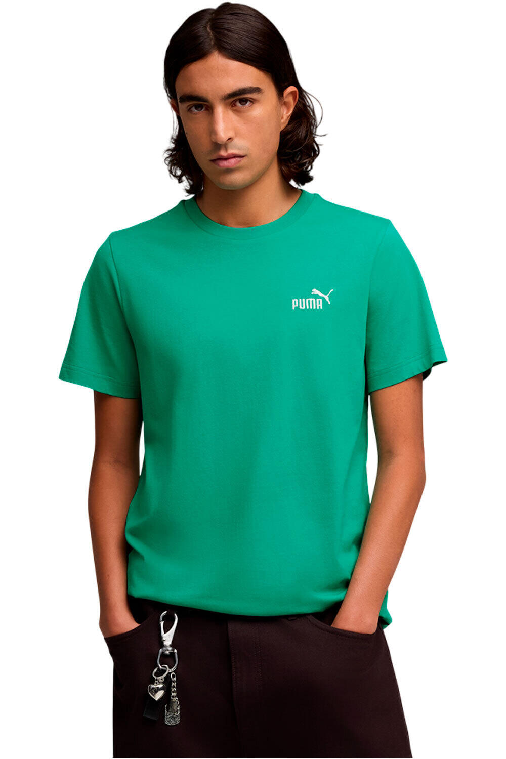 Essential small no 1 logo camiseta manga corta hombre Verde (XXL)