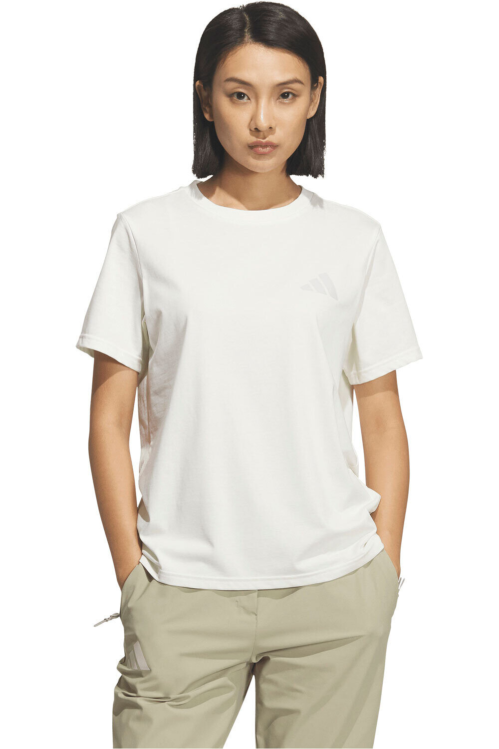 Multi graphic camiseta montaña manga corta mujer Blanco (L)