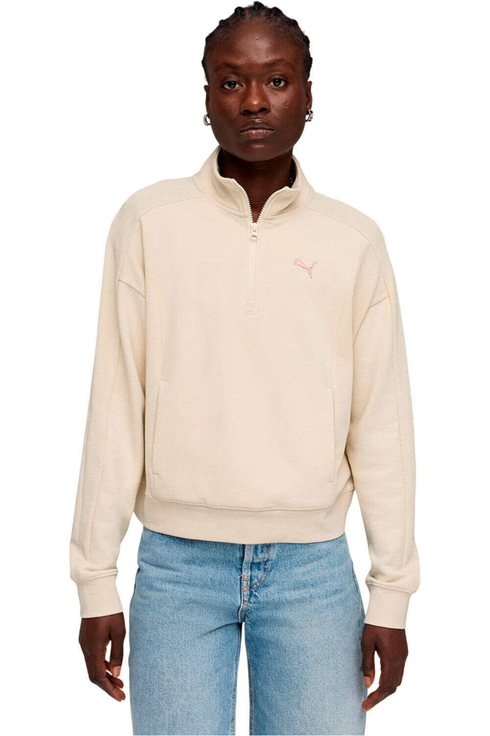Class relaxed sudadera mujer Beige (XS)