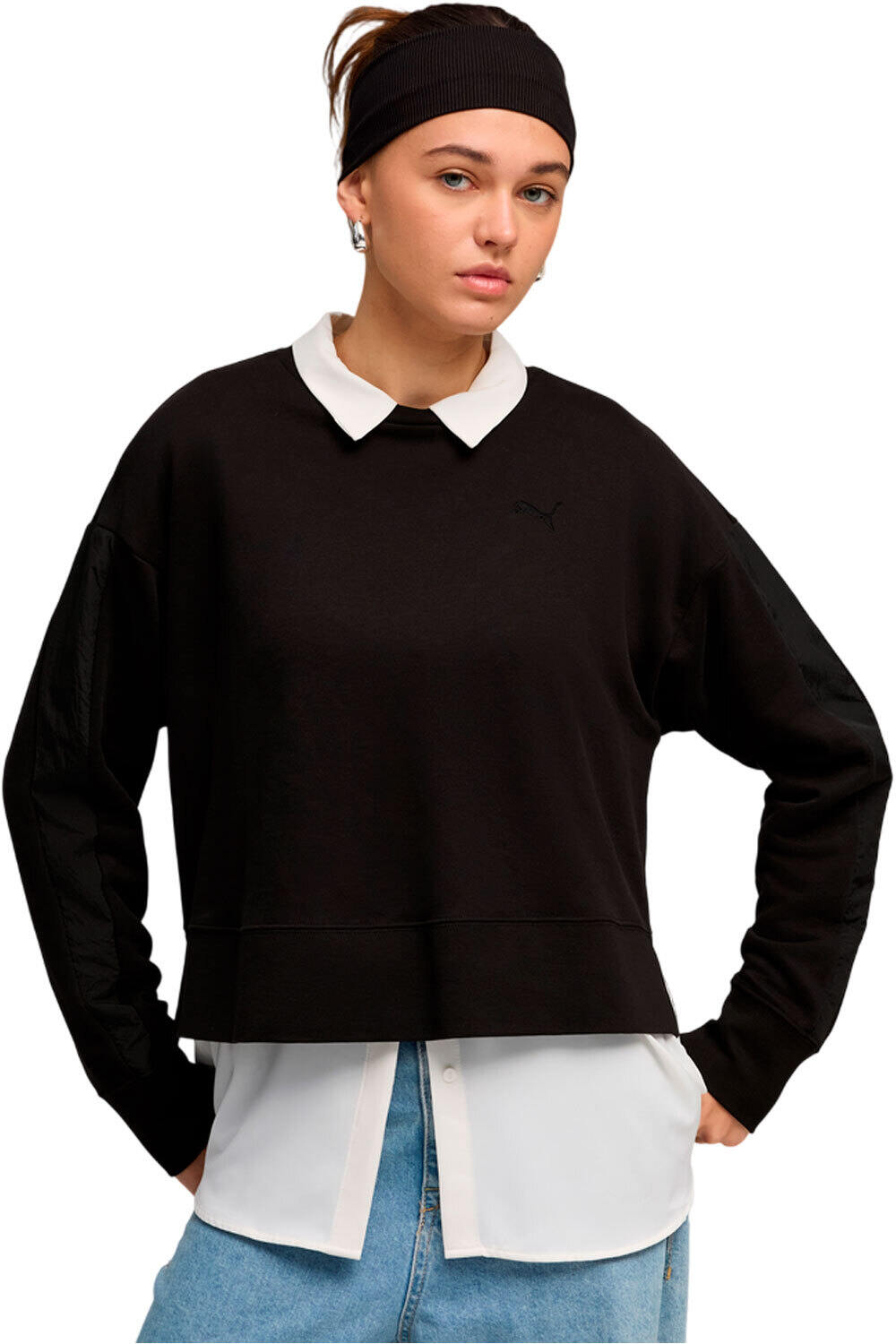 Her relaxed sudadera mujer Negro (S)