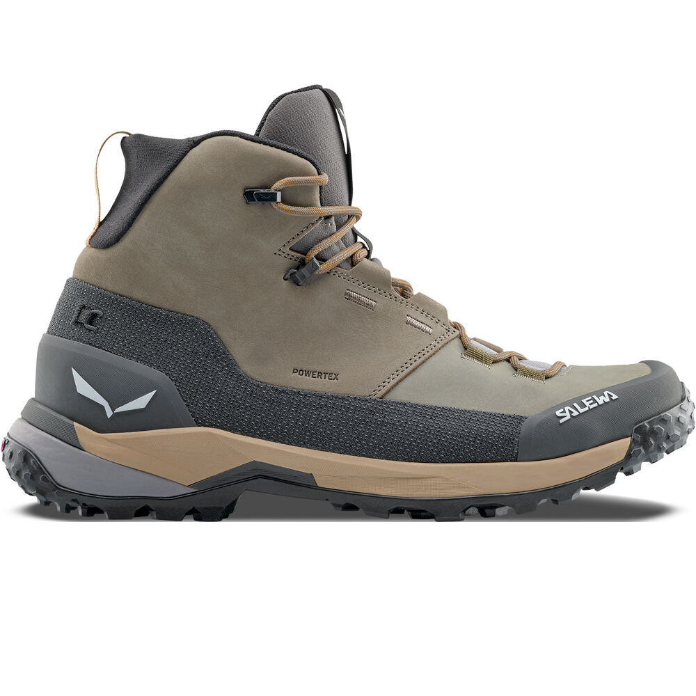 Puez leather mid powertex bota trekking hombre Beige (44,5)
