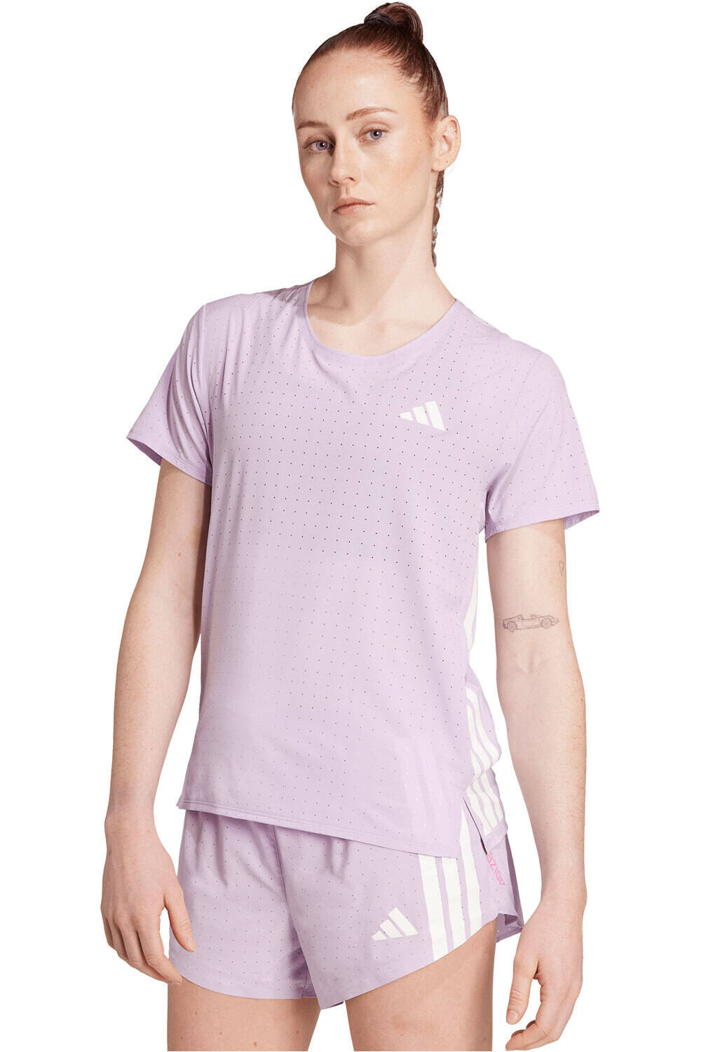 Adizero camiseta entrenamiento manga corta mujer Morado (S)