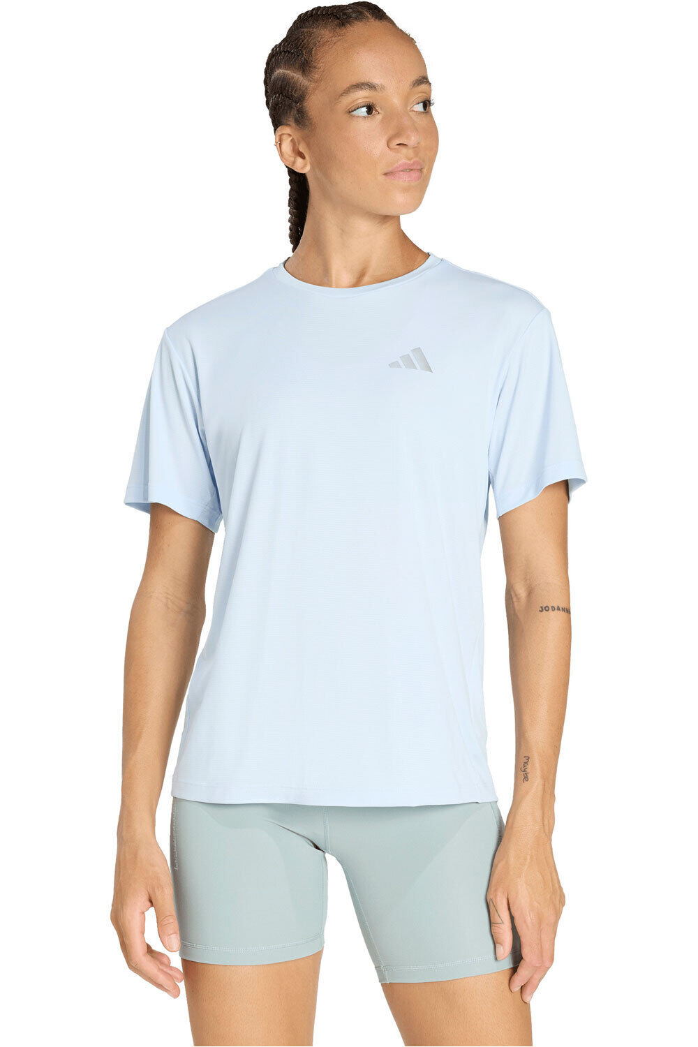 Run essentials camiseta entrenamiento manga corta mujer Azul (XS)