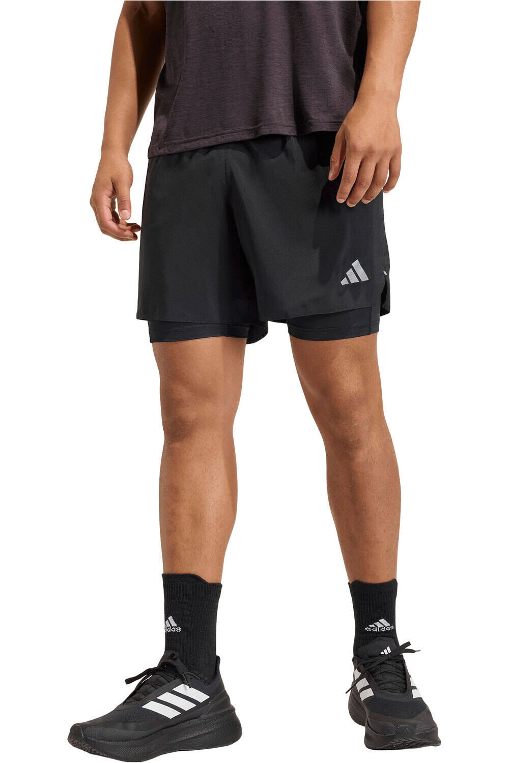 Run essentials pantaloneta técnica hombre Negro (L)