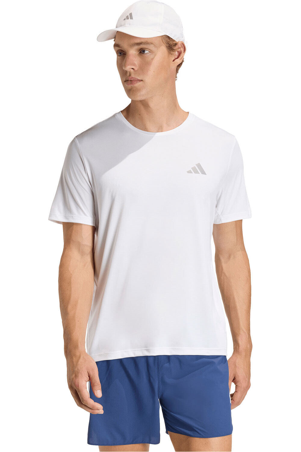 Run essentials camiseta técnica manga corta hombre Blanco (XL)