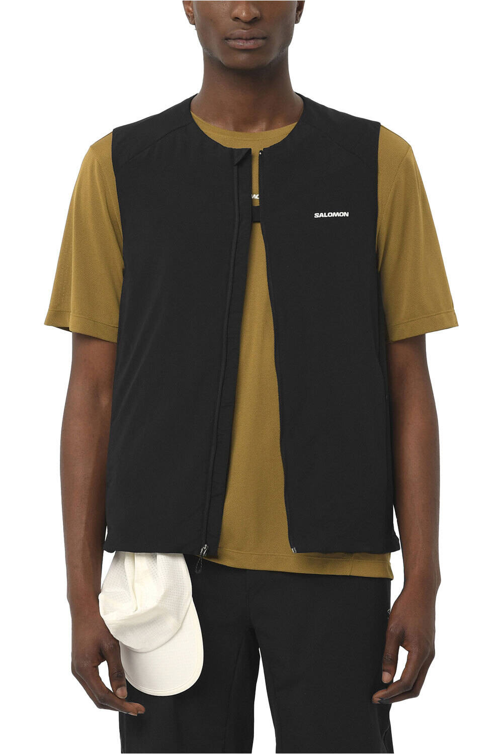 Mountain flex hybrid chaleco outdoor hombre Negro (L)