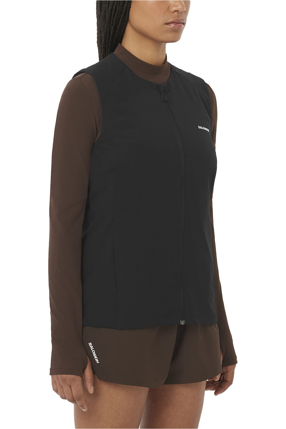 Mntain flex hyb chaleco outdoor mujer Negro (L)