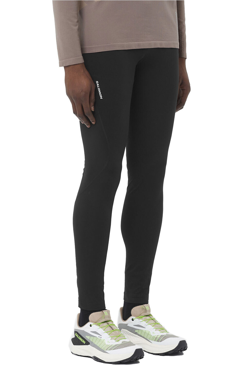 Shkout core warm malla trail running larga hombre Negro (M)
