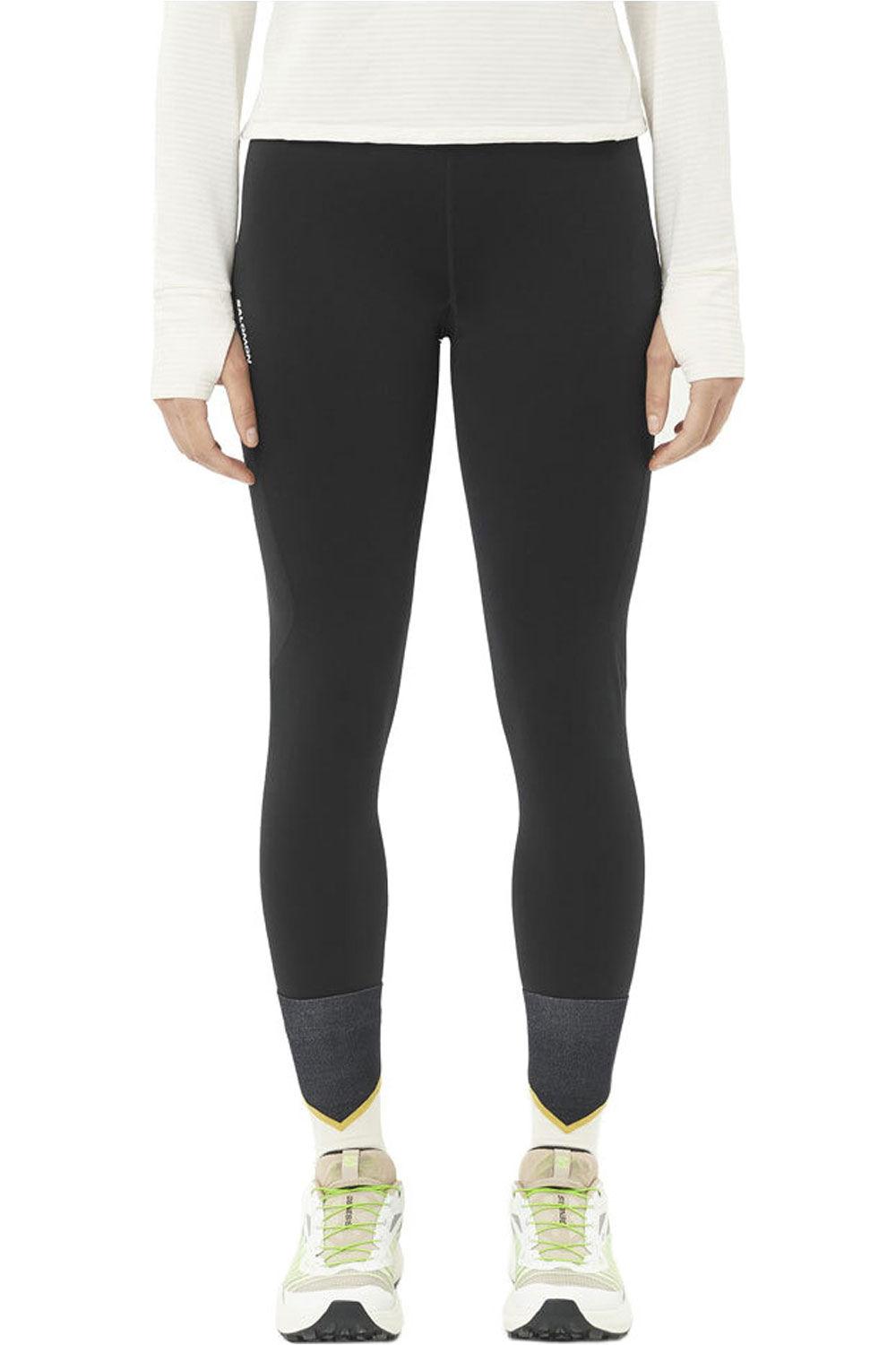 Shkout core warm mallas trail running largas mujer Negro (XS)