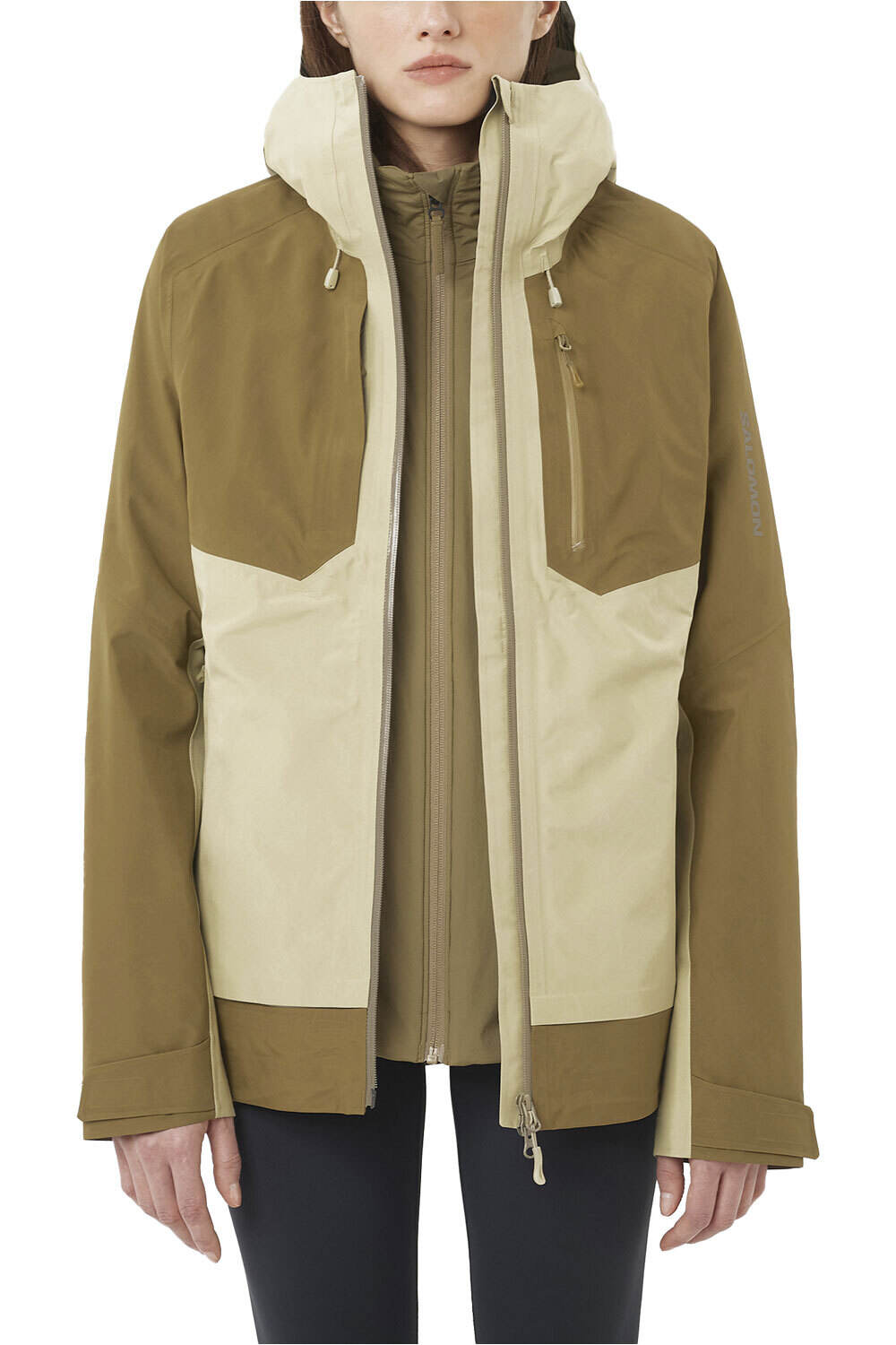 Outline 3l gore-tex chaqueta impermeable mujer Verde