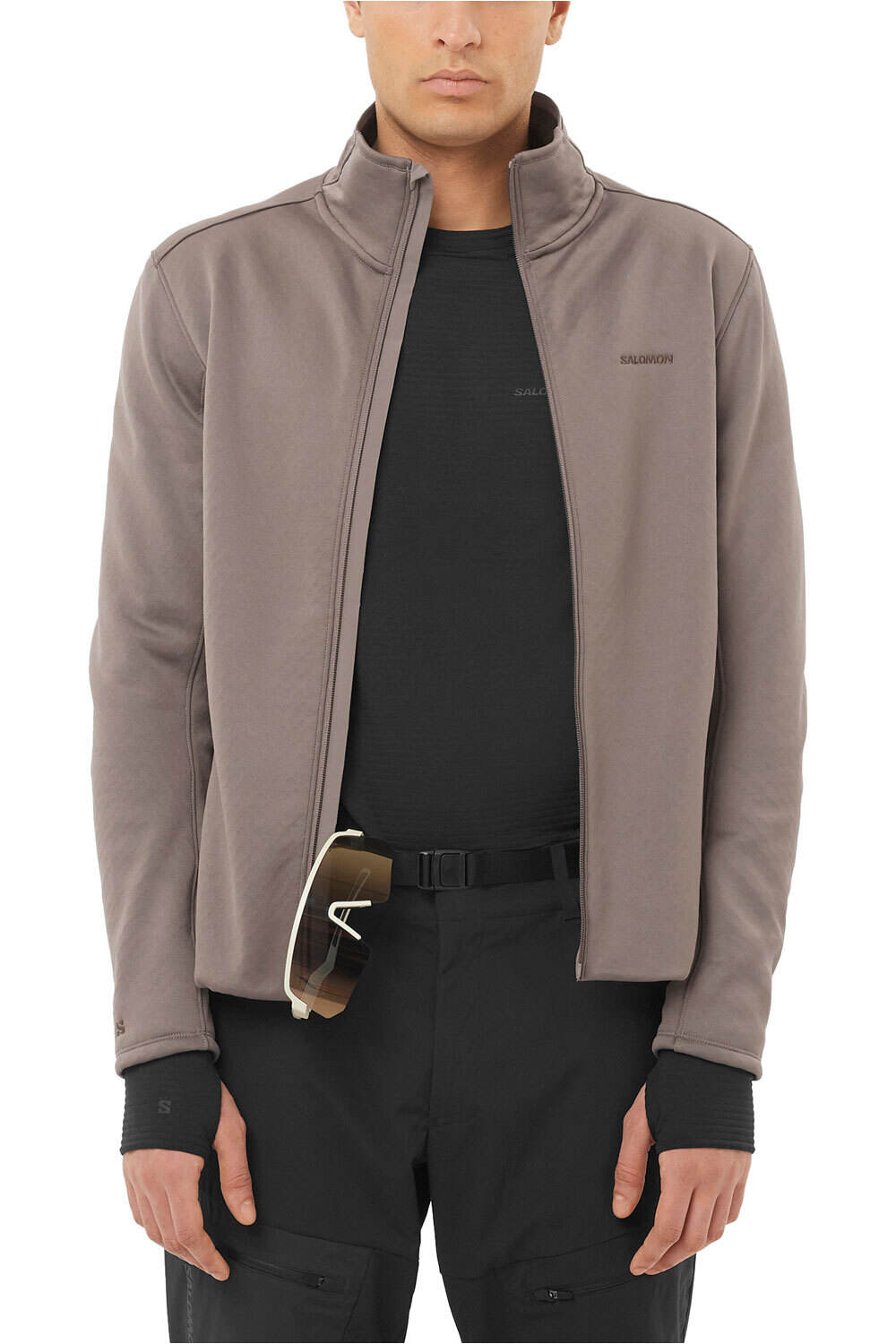 Outline warm forro polar hombre Negro