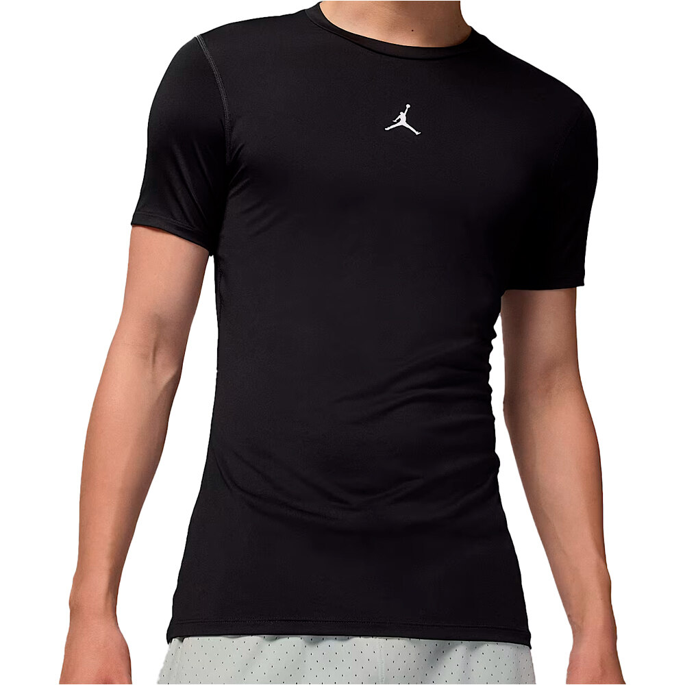 Dri-fit jordan sport capa camiseta manga corta hombre Negro (L)