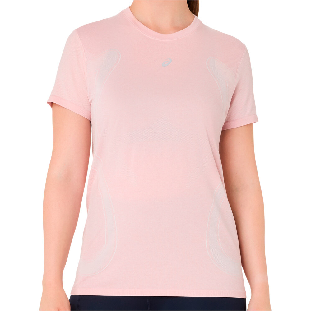 Road seamless camiseta entrenamiento manga corta mujer Rosa (L)